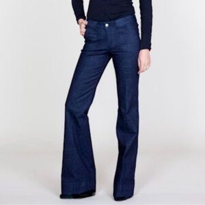 NWOT Emerson Made Fry Dark Wash Flair Trouser Size 0